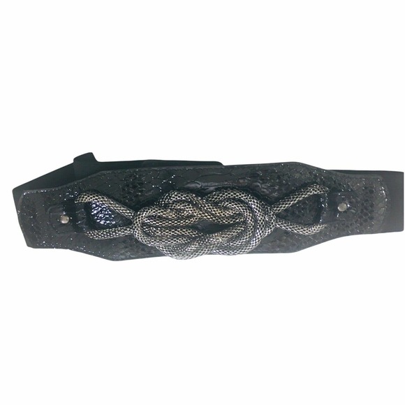 Lake Shore Drive Accessories - VINTAGE LEATHER BELT BLACK S/M